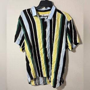 ZARA Slim Fit Shirt Men’s XXL | High-Low Hem | White